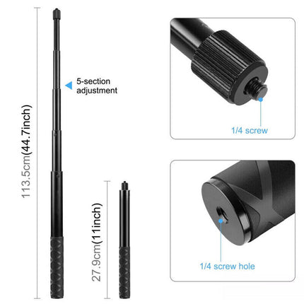 Bike selfie stick mount for off-road and fast descents
