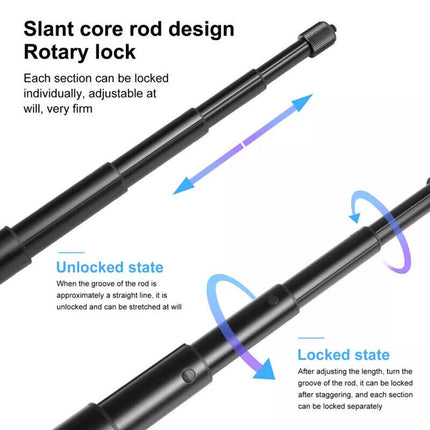 Panoramic camera attached to bike handlebar selfie stick mount