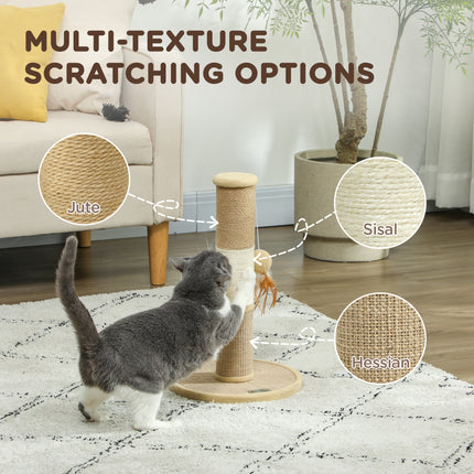 Front view of PawHut cat scratching post