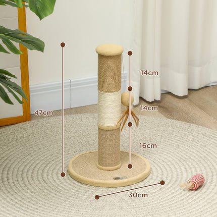 Sisal and jute rope scratching surface close-up