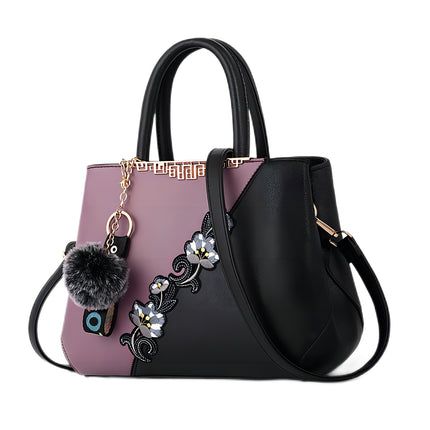 Pink floral handbag for womens