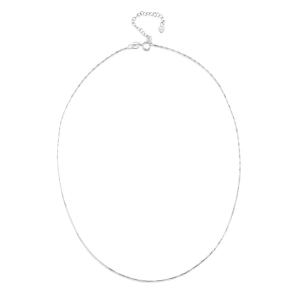 Leela Poppy Necklace – Sterling Silver Vertical Bar Pendant