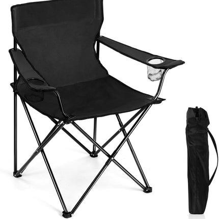 Portable foldable camping chair with carry bag for camping