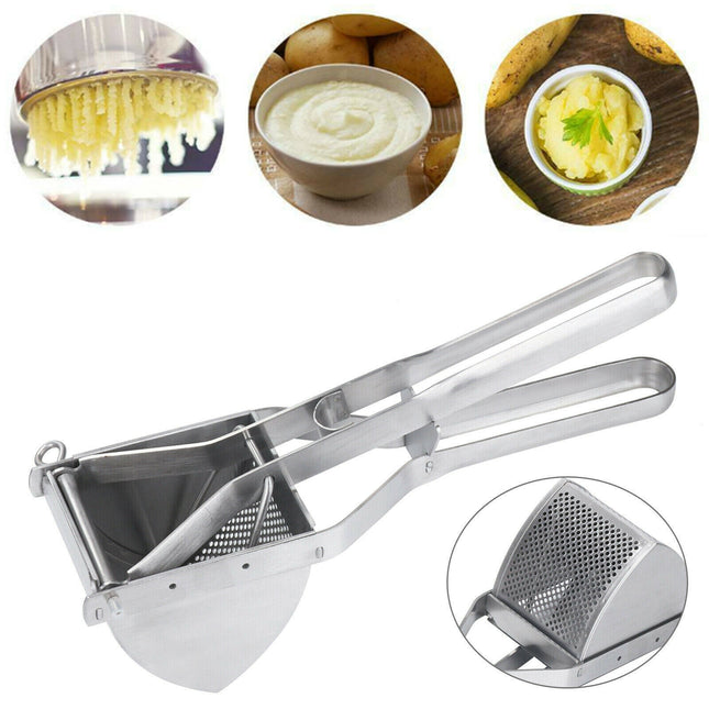 Potato ricer working with unpeeled potatoes