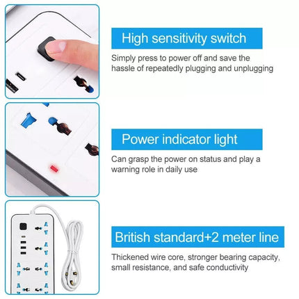 Multi plug extension socket power strip