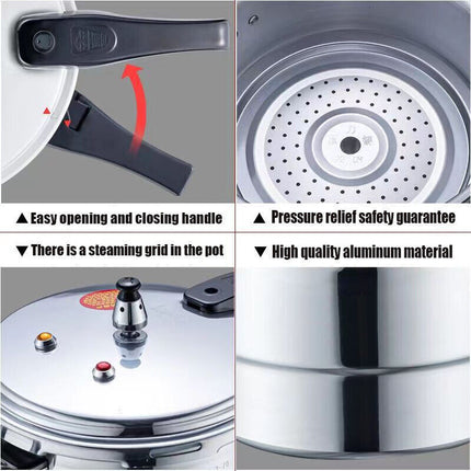 Easy to clean aluminium pressure cooker