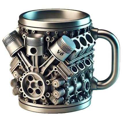 Punk style engine design mug