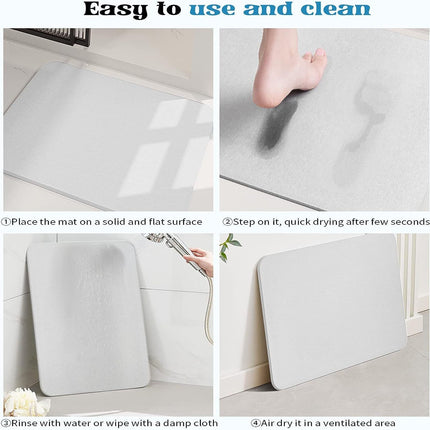 Quick drying diatomite bath stone mat