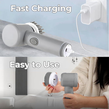 rechargeable cordless spin scrubber