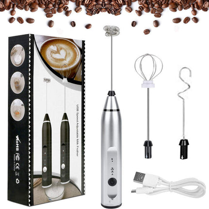 Rechargeable electric milk frother 3 speed