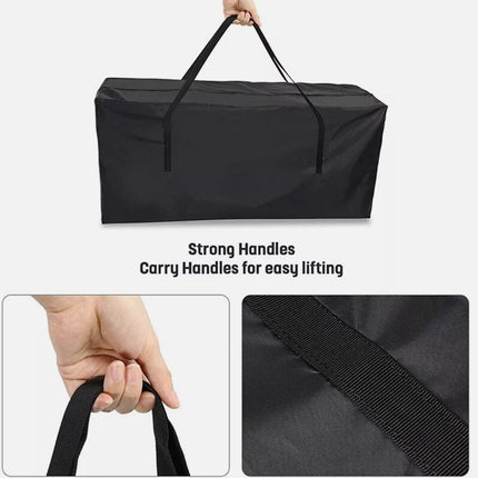 Reinforced handles on heavy duty storage bag