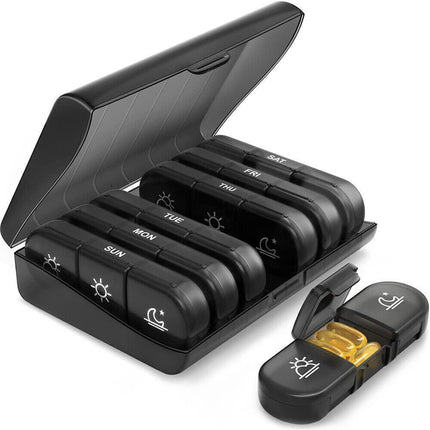 Removable daily pill boxes for travel