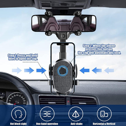 retractable phone mount for car