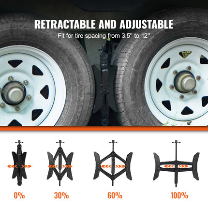 RV tire locking wheel chock stabilizer