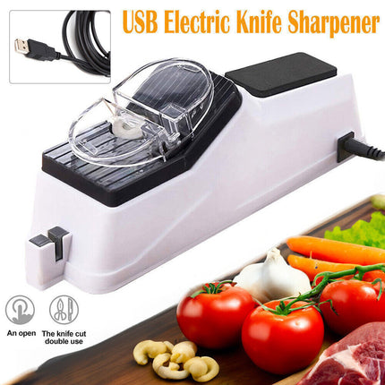 Safe electric knife sharpener with anti-splash design