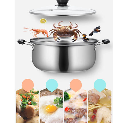 Stainless steel saucepans cooking
