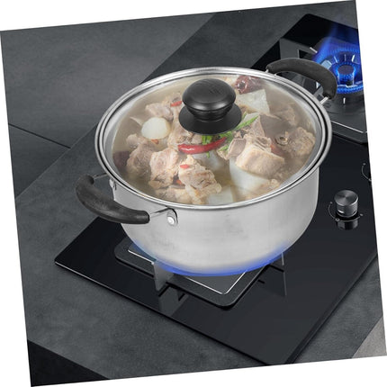 Top view of 5-piece saucepan set