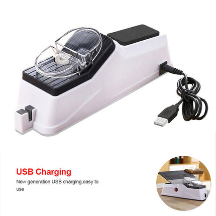 Built-in scissor sharpening slot electric sharpener