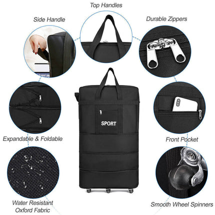 Scratch-resistant and water-resistant Oxford fabric suitcase