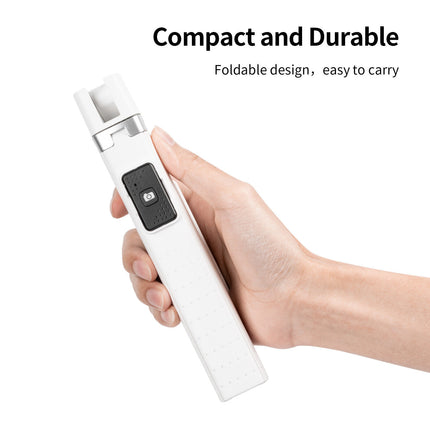 Folded compact selfie stick tripod for travel and portability