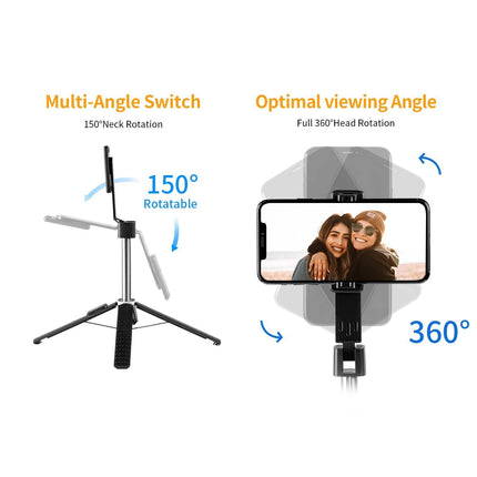 Selfie stick tripod capturing vlogs with smartphone