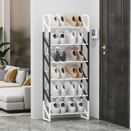 Fully assembled 6-tier shoe rack