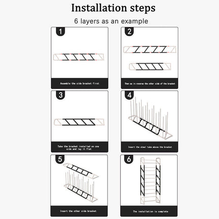 Easy assembly shoe rack pieces