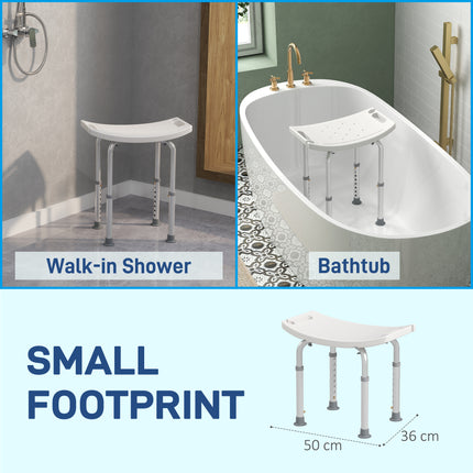 Aluminium shower stool for disabled individuals