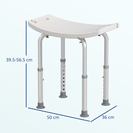 Shower stool with non-slip rubber pads