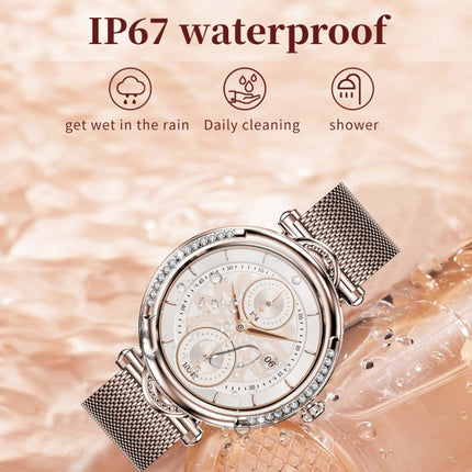 Ladies smart watch with silicone strap