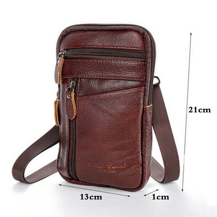 Size of men’s leather phone pouch