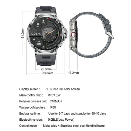 V69 smartwatch with sleep detection and health monitoring
