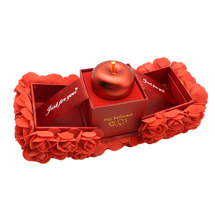 soap rose gift box with necklace
