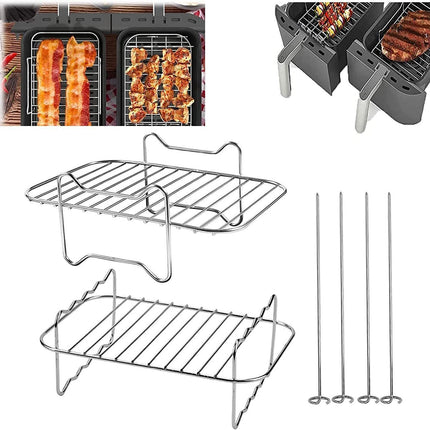 Stainless steel air fryer rack with airflow design