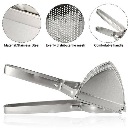 Stainless steel potato ricer and masher kitchen tool
