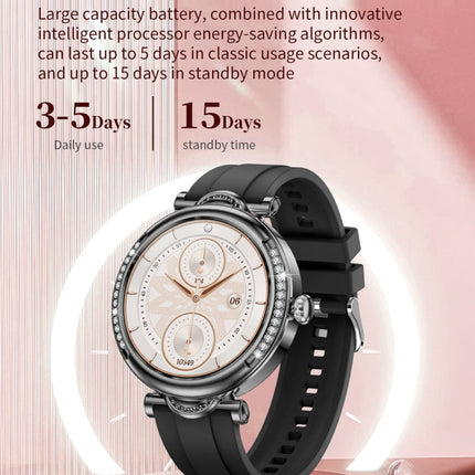 Ladies smart watch with steel wristband