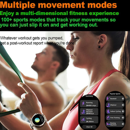 Smartwatch with step counting, calorie tracking, and sports modes