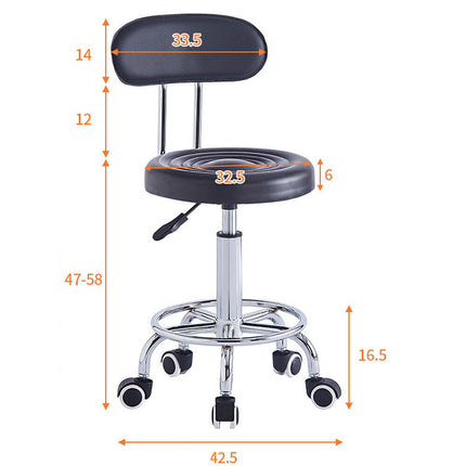 Swivel salon stool adjustable bar chair size