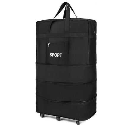 Suitcase with top, side, and trolley handles