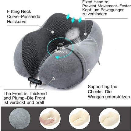 Lightweight memory foam travel pillow for travel