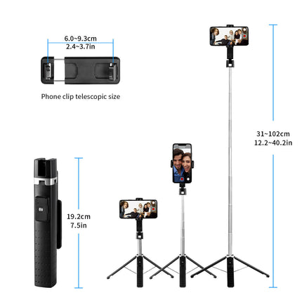 Selfie stick tripod used for video calls and live streaming