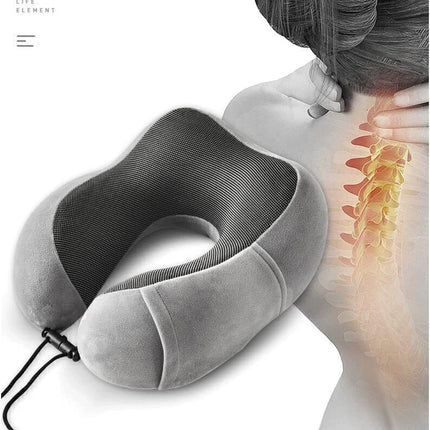 Ergonomic U-shaped memory foam neck pillow