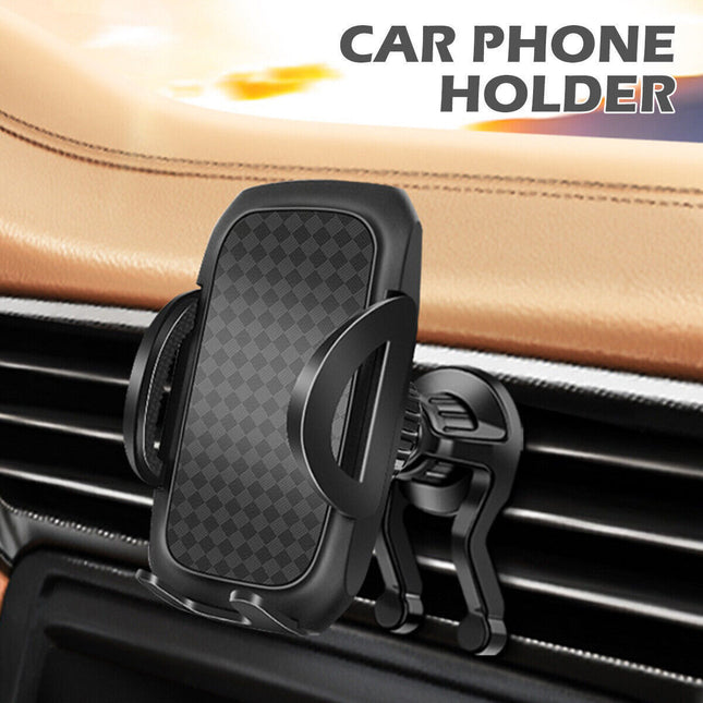 Universal mobile phone holder for car air vent mount