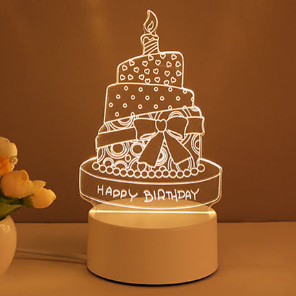 USB LED night light acrylic panel design