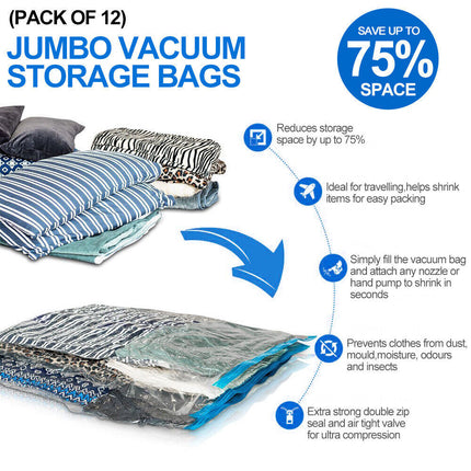 Vacuum storage bags for home organisation
