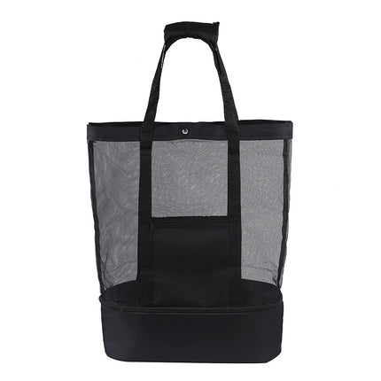 Side view of waterproof sandproof beach tote bag