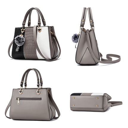 Womens Pu Leather Handbag in Silver