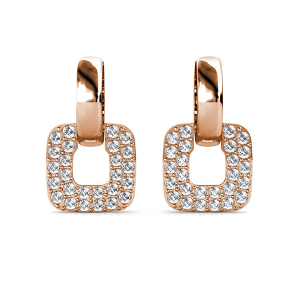 Women’s rose gold crystal earrings