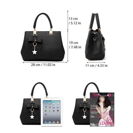 womens black handbag size details