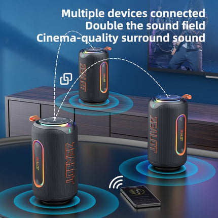 Zealot MP1 Bluetooth speaker USB-C charging port